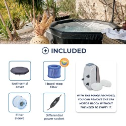 Pack spa semi rigide octogonal OCTOPUS + mobilier 8 Modules - NetSpa
