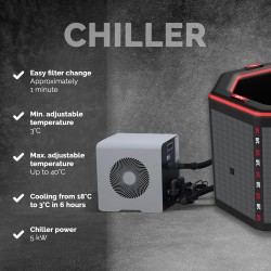 Netspa UFC Octogone IceBath Kit Chiller 3-40°C 5kw inclus NetSpa