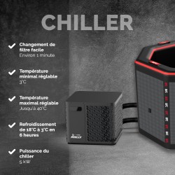 Netspa UFC Octogone IceBath Kit Chiller 3-40°C 5kw inclus NetSpa