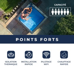 NetSpa Celestia 6 places Coloris Flint Grey NetSpa