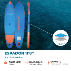 copy of PACK SUP GONFLABLE WATTSUP ESPADON 11'8"