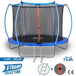 X-TRAMP SELECTION Trampoline d'extérieur 244cm Norme CE - Structure Garantie 5 Ans Charge Max : 75 kg